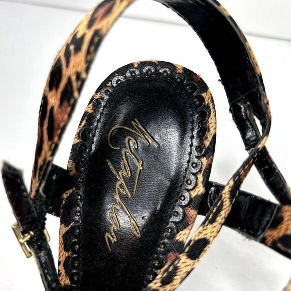 Metaphor Astonia Animal Print Fabric Hair Womens Heels Pumps Tiger Open Toe - Picture 9 of 12